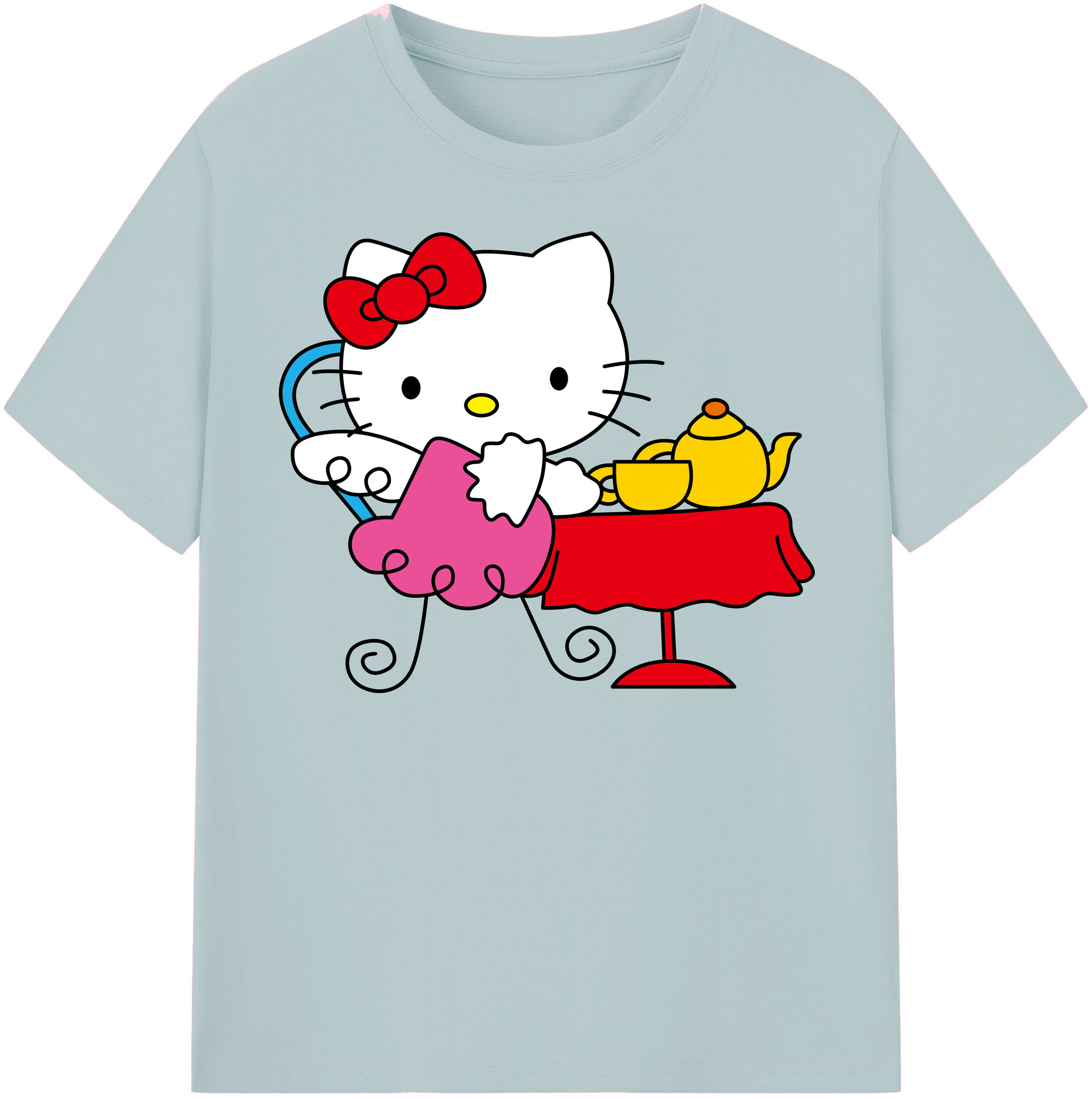 （画像用） Hello Kitty ハローキティ 綿100％半袖Tシャツ（フロントプリント）